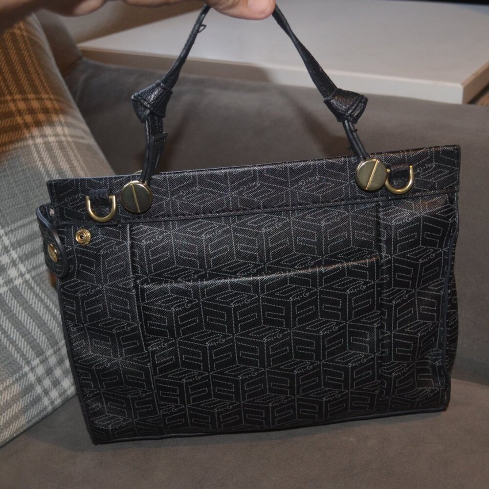 Pre-owned Black Foley Corina Satchel handbag.